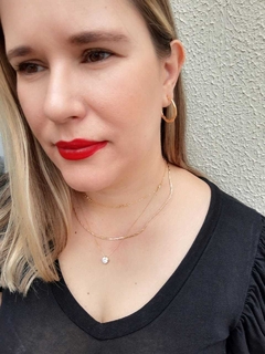 Choker Com Zircônias Banho de Ouro 18K - Uifemmy Semijoias 