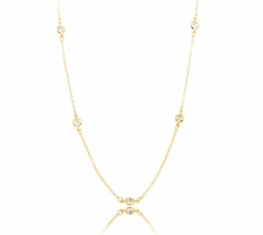Choker Com Zircônias Banho de Ouro 18K - comprar online