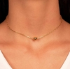 Choker Pingente Bolinha Banho de Ouro 18K