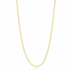 Choker Bolinha Achatada Banho de Ouro 18K - Uifemmy Semijoias 