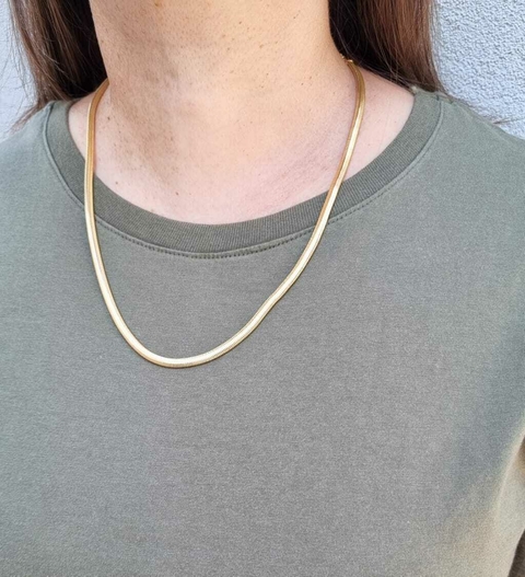 Colar Malha Banho de Ouro 18K - comprar online