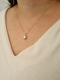 Colar Pingente Ponto de Luz Grande Banho de Ouro 18K - comprar online