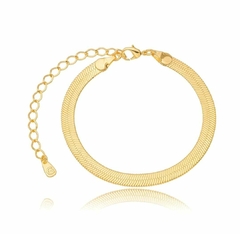 Pulseira Fita 5mm Banho de Ouro 18K - comprar online