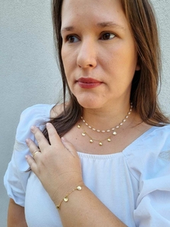 Pulseira Conchas Banho de Ouro 18K na internet