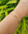 Bracelete Ondulado Banho de Ouro 18K