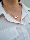 Colar Liso Orgânico Banho de Ouro 18K