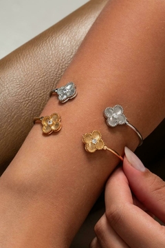 Bracelete Trevo Banho de Ouro 18K - comprar online