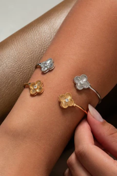 Bracelete Trevo Banho de Ouro 18K - comprar online
