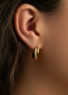 Brinco Liso Banho de Ouro 18K
