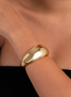 Bracelete Maxi Liso Banho de Ouro 18K
