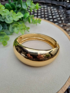 Bracelete Maxi Liso Banho de Ouro 18K na internet