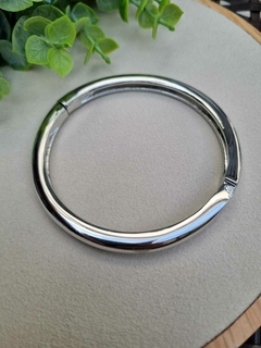 Bracelete Liso Banho de Ródio Branco - comprar online