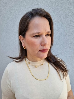 Colar Malha Banho de Ouro 18K - Uifemmy Semijoias 