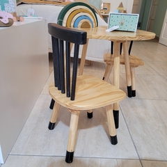 Combo mesa Juani combinada madera y negro - comprar online