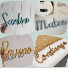 Nombre cursiva chico 40cm - a pedido - comprar online