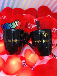 TAZA BLACK MEJOR NOVIA-NOVIO