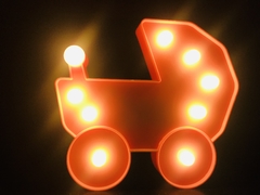 Adorno Carrito Led