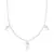 Gargantilha 3 Pingentes Ponto de Luz Oval Prata 925