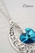 Cadena luna calada y cristal