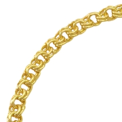 Corrente Friso Carioca 5mm 60cm (Fecho Gaveta Personalizado) (24,5g) (Banho Ouro 24k) - ShiromaJoias