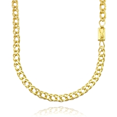 Corrente Double Grumet Aberta 6mm 60cm (Fecho Gaveta) (24,3g) (Banho Ouro 24k) - comprar online