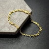 Pulseira Cadeado 3 por 1 2,5mm (Fecho Canhão) (Banho Ouro 24k)