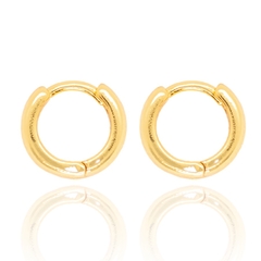 Brinco Argola Anatômica M (Banho Ouro 24k) - ShiromaJoias
