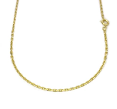 Corrente Carrier Cadeado 2mm 70cm (Fecho Tradicional) (Banho Ouro 24K) na internet