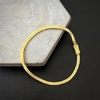 Pulseira Lacraia 3mm (Fecho Gaveta) (Banho Ouro 24k)