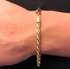 Pulseira Cordão Baiano 4mm (10,6g) (Fecho Canhão) (Banho Ouro 24k)
