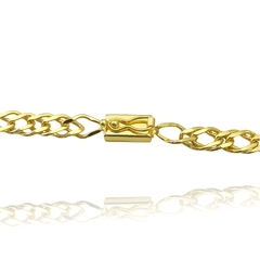 Corrente Double Grumet Aberta 6mm 60cm (Fecho Gaveta) (24,3g) (Banho Ouro 24k) na internet