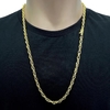 Corrente Meia Corda 6mm 70cm (Fecho Canhão) (30g) (Banho Ouro 24k)