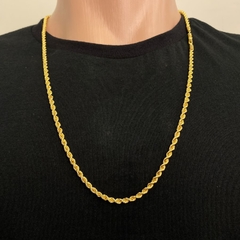 Corrente Cordão Baiano 3,5mm 70cm (24,1g) (Fecho Canhão) (Banho Ouro 24k) - comprar online