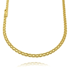 Corrente Cadeado Duplo 3,5mm 60cm (13g) (Fecho Gaveta) (Banho Ouro 24k) - loja online