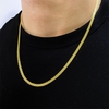 Corrente Cadeado Duplo 3,5mm 60cm (13g) (Fecho Gaveta) (Banho Ouro 24k)
