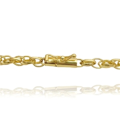 Corrente Meia Corda 6mm 70cm (Fecho Canhão) (30g) (Banho Ouro 24k) na internet