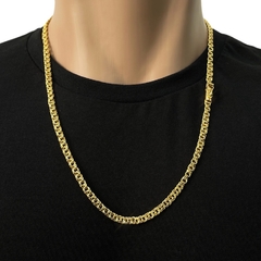 Corrente Friso Carioca 5mm 60cm (Fecho Gaveta Personalizado) (24,5g) (Banho Ouro 24k)