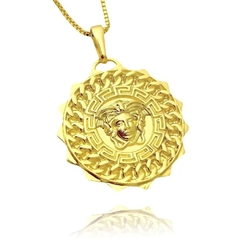 Pingente Medusa Sun (3,1cmX2,9cm) (Banho Ouro 24k - comprar online