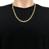 Corrente Double Grumet Aberta 6mm 60cm (Fecho Gaveta) (24,3g) (Banho Ouro 24k)