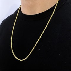 Corrente Cordão Baiano 2,5mm 70cm (13g) (Fecho Canhão) (Banho Ouro 24k) - comprar online