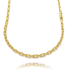 Corrente Carrier Cadeado 4mm 60cm (21,8g) (Fecho Canhão) (Banho Ouro 24K) - loja online