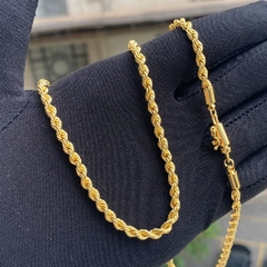 Corrente Cordão Baiano 3,5mm 70cm (24,1g) (Fecho Canhão) (Banho Ouro 24k)