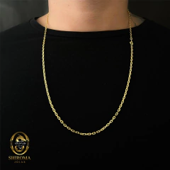 Corrente Carrier Cadeado 2mm 70cm (Fecho Tradicional) (Banho Ouro 24K)