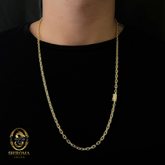 Corrente Cartier Cadeado 4mm 22GR 70 Cm (Fecho Canhão) (Banho Ouro 18K)