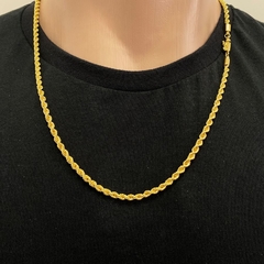Corrente Cordão Baiano 3,5mm 60cm (20,8g) (Fecho Canhão) (Banho Ouro 24k)