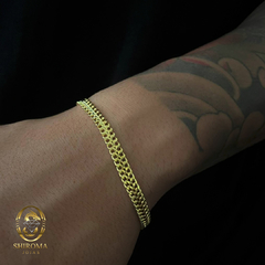 PULSEIRA GRUMET LACRAIA FECHO TRAVA DUPLA (6mm) - 9g - BANHADO A OURO 18K - comprar online