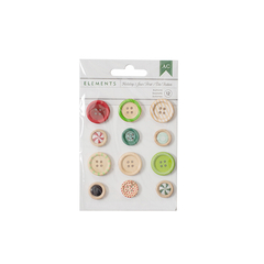 EMBELLISHMENTS  BUTTONS - 12 PIECE