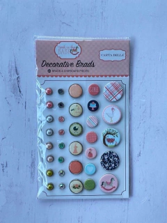 DECORATIVE BRADS 34pc BABY
