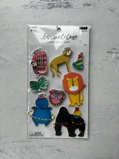 Stickers dimensionales 8pc selva