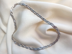 Colar/choker corrente trançada Zaya - AleLima Acessórios